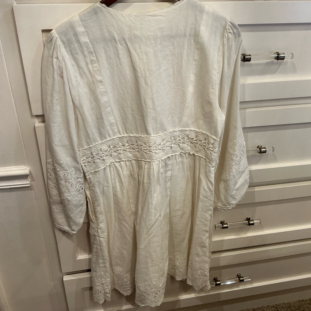 Ulla Johnson White Lace-Up Embroidered dress - Picture 10 of 11